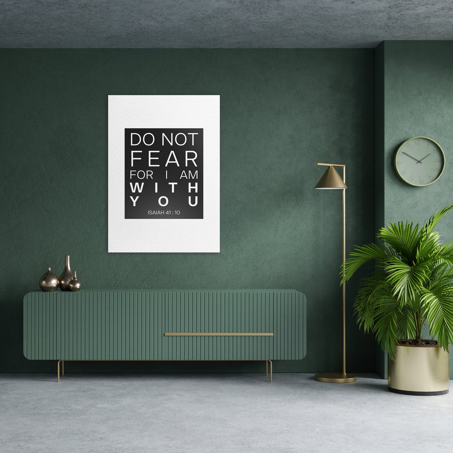 Christian wall canvas with Isaiah 41:10 Verse