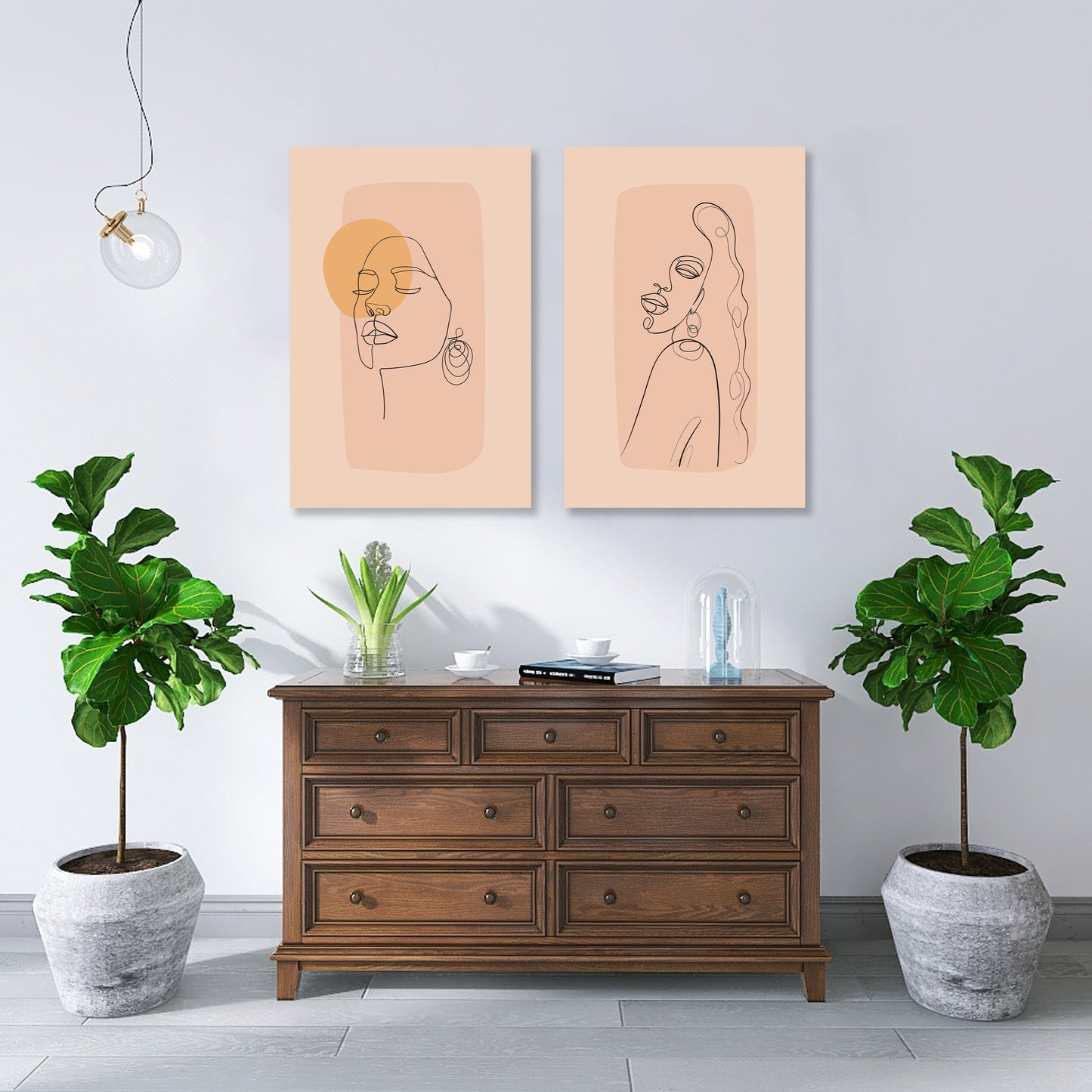 Abstract woman boho art