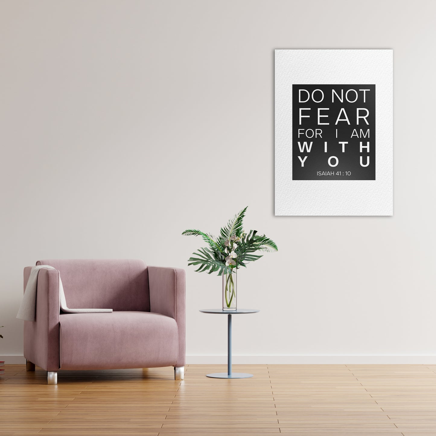 Christian wall canvas with Isaiah 41:10 Verse