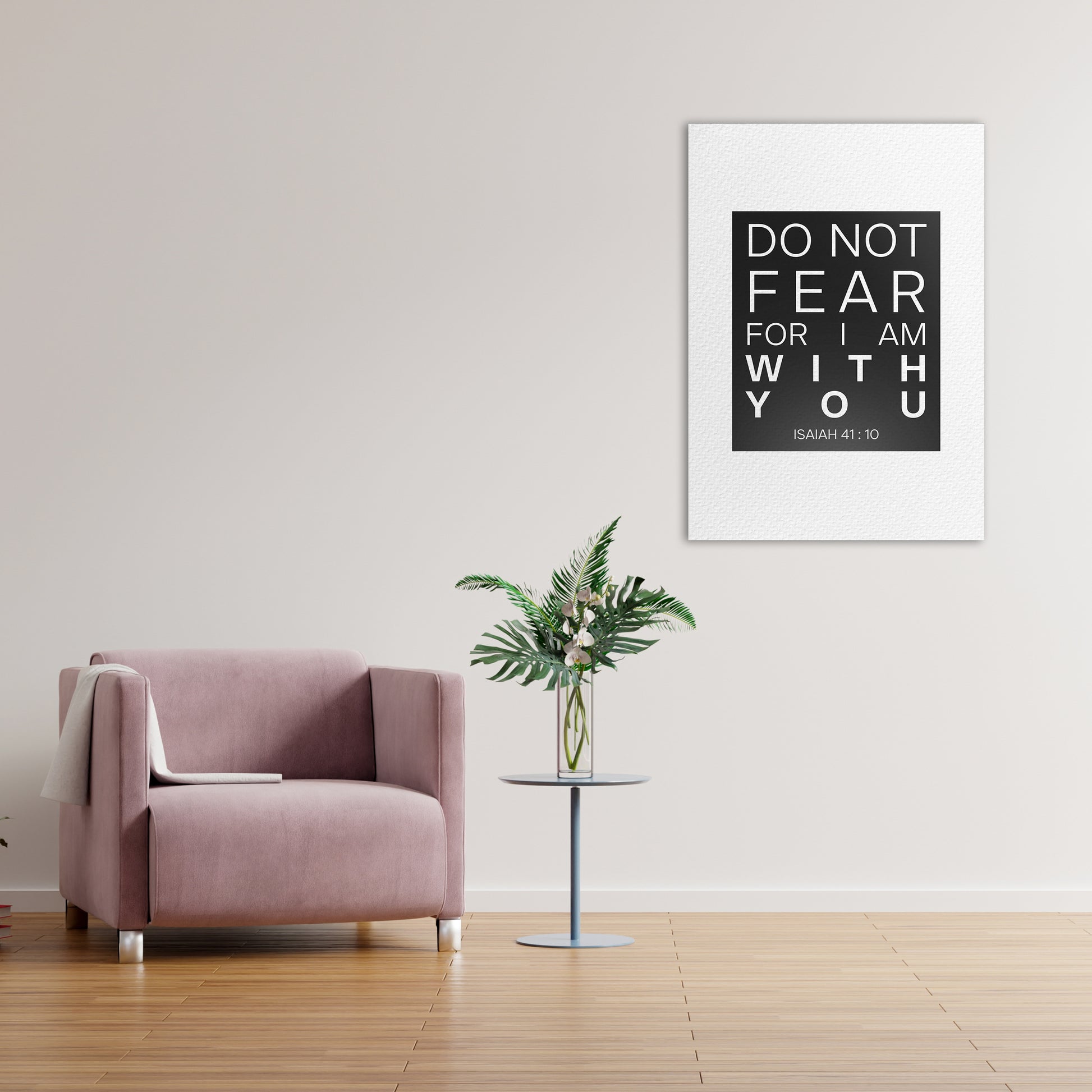 Christian wall canvas with Isaiah 41:10 Verse