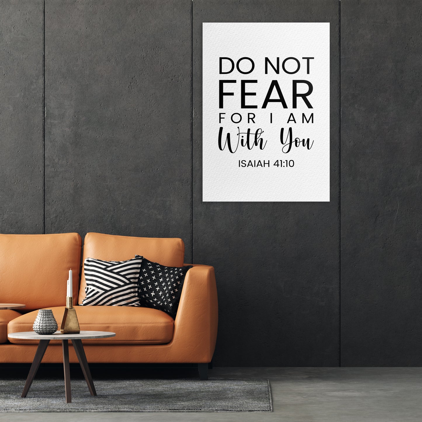 Christian wall canvas with Isaiah 41:10 Verse
