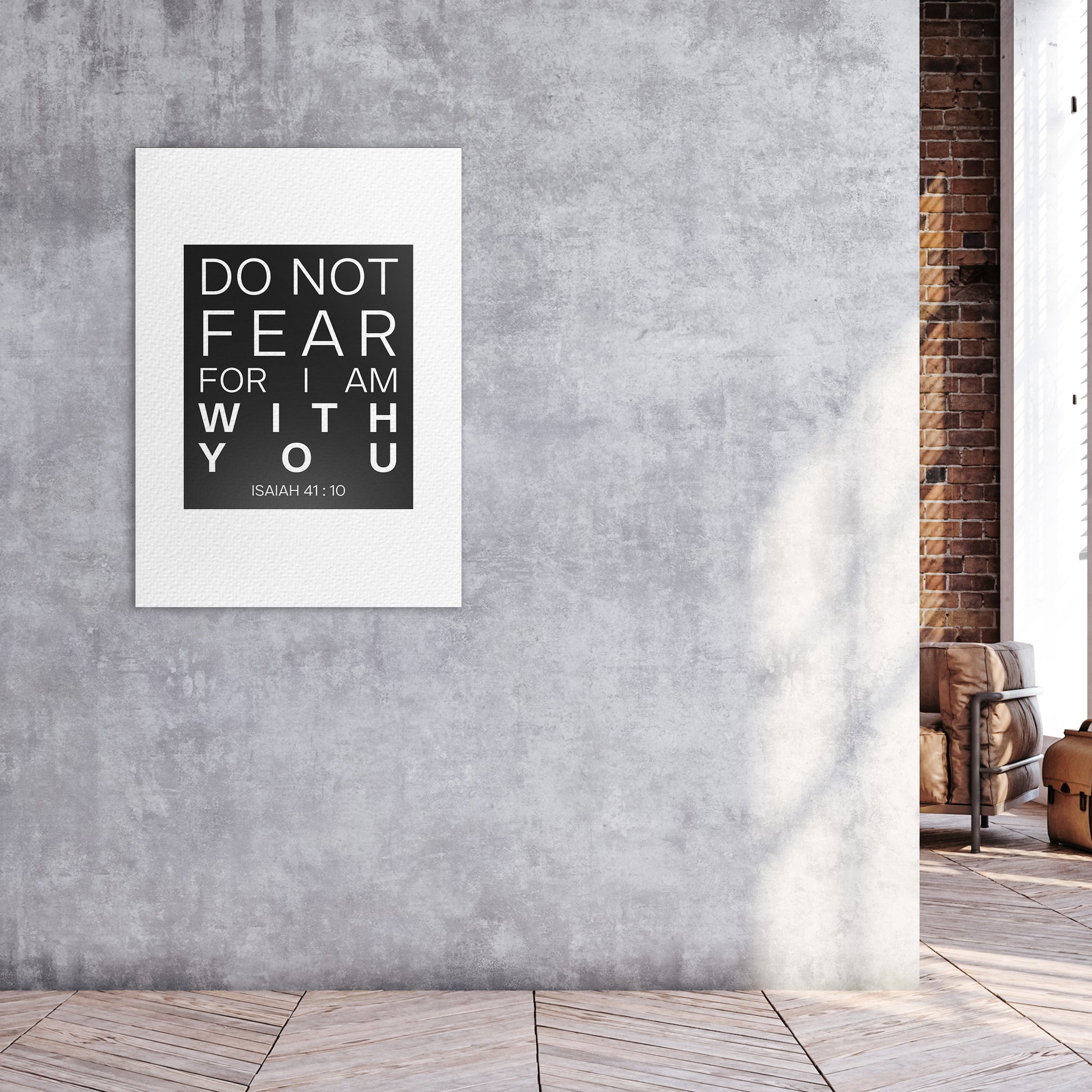 Christian wall canvas with Isaiah 41:10 Verse