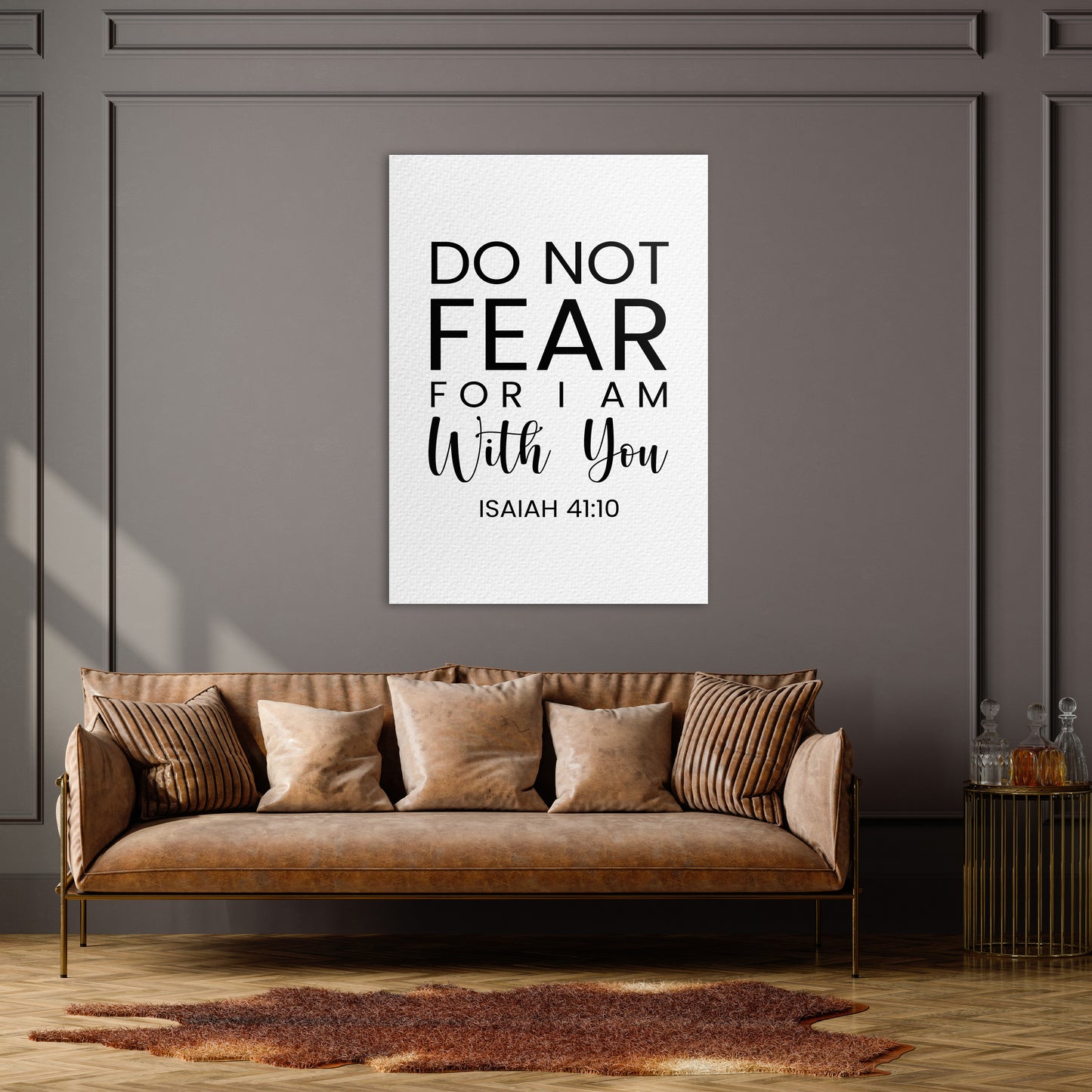 Christian wall canvas with Isaiah 41:10 Verse