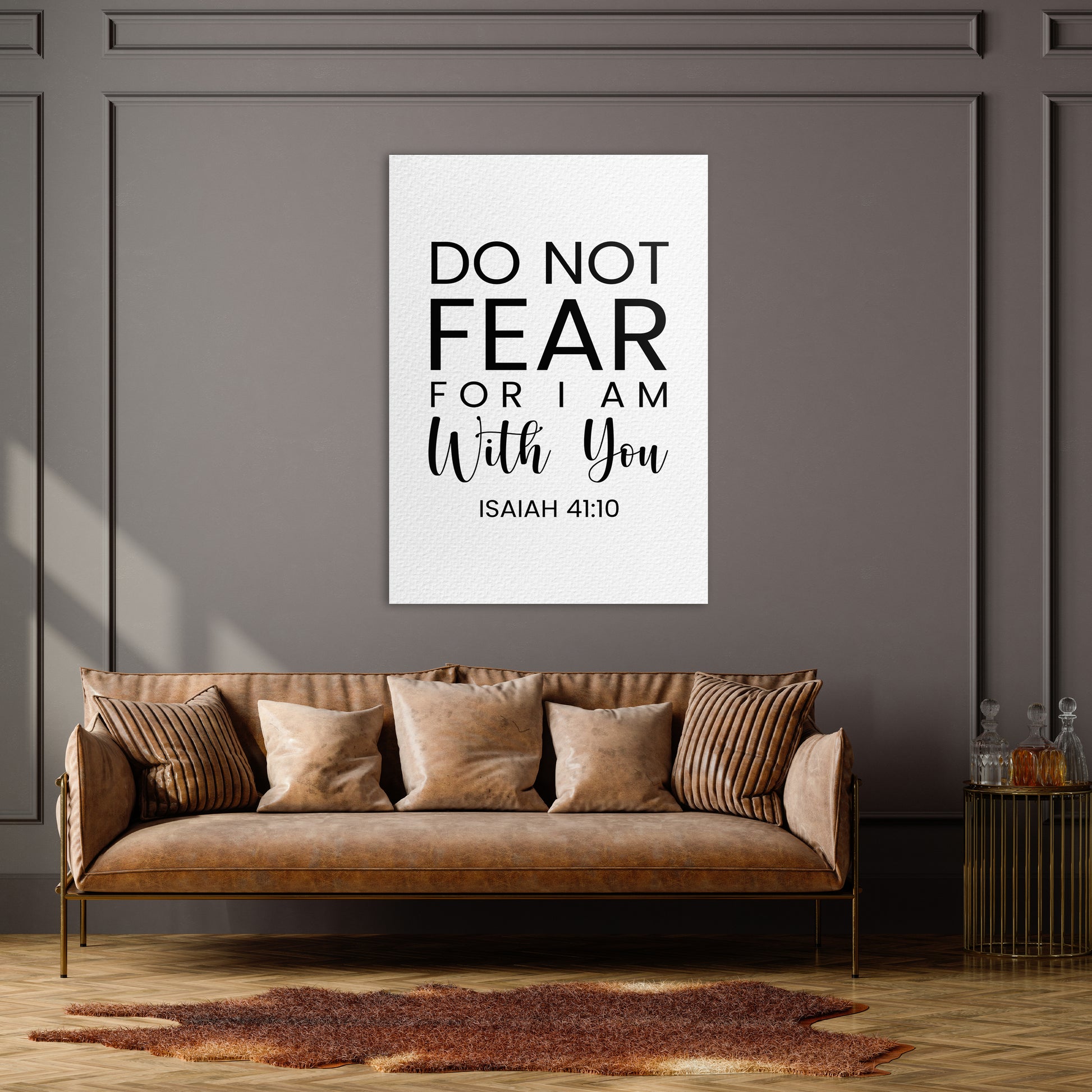 Christian wall canvas with Isaiah 41:10 Verse