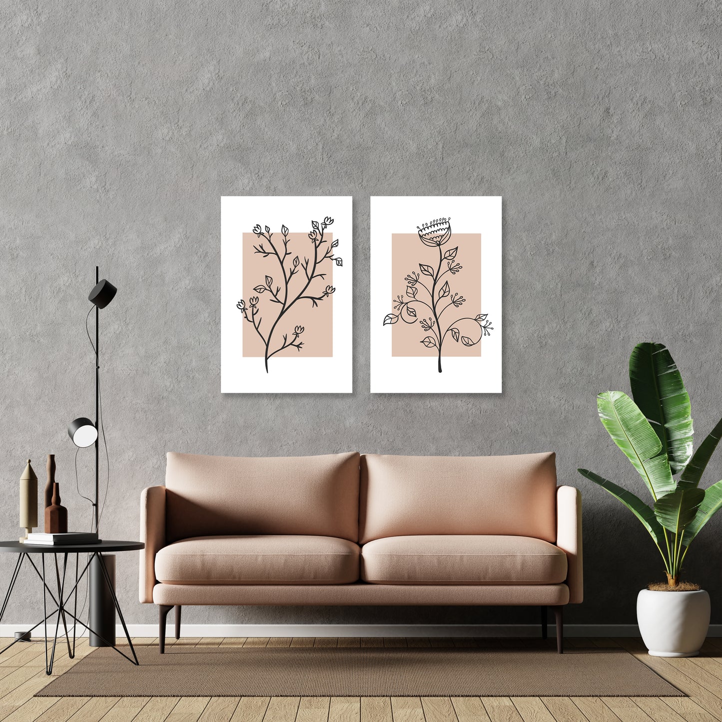 Abstract Floral Wall Art