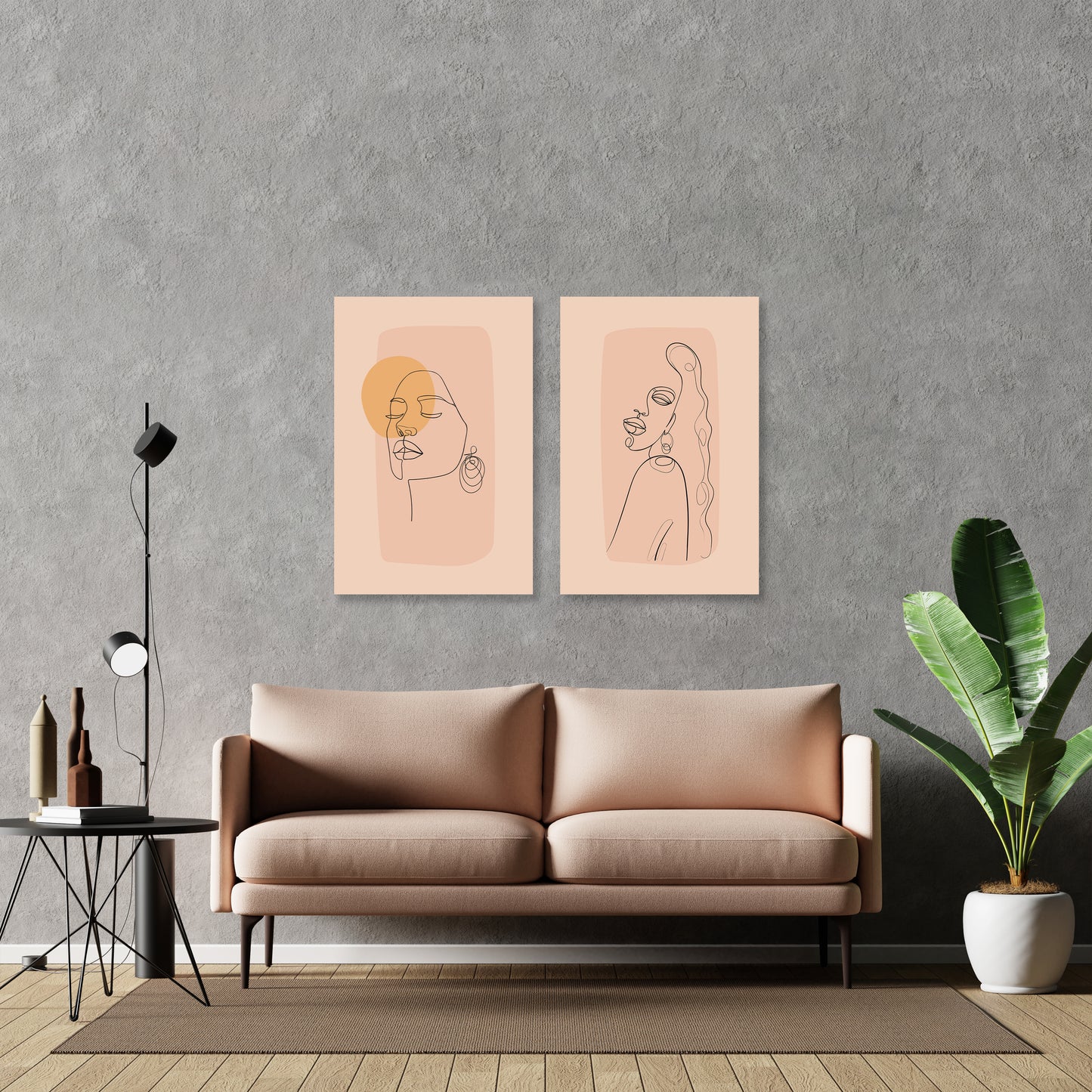 Abstract woman boho art