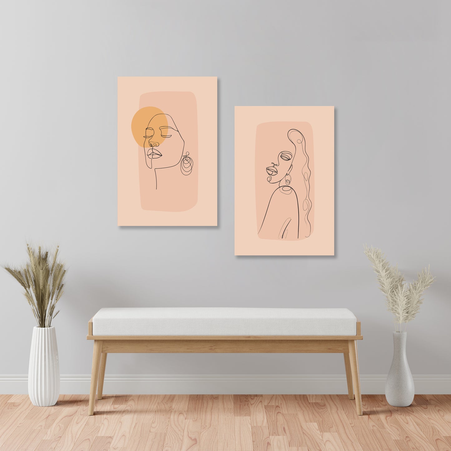 Abstract woman boho art