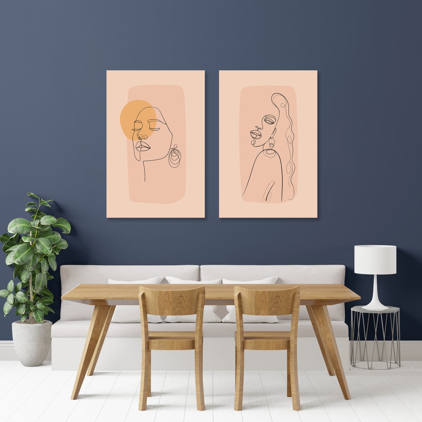 Abstract woman boho art