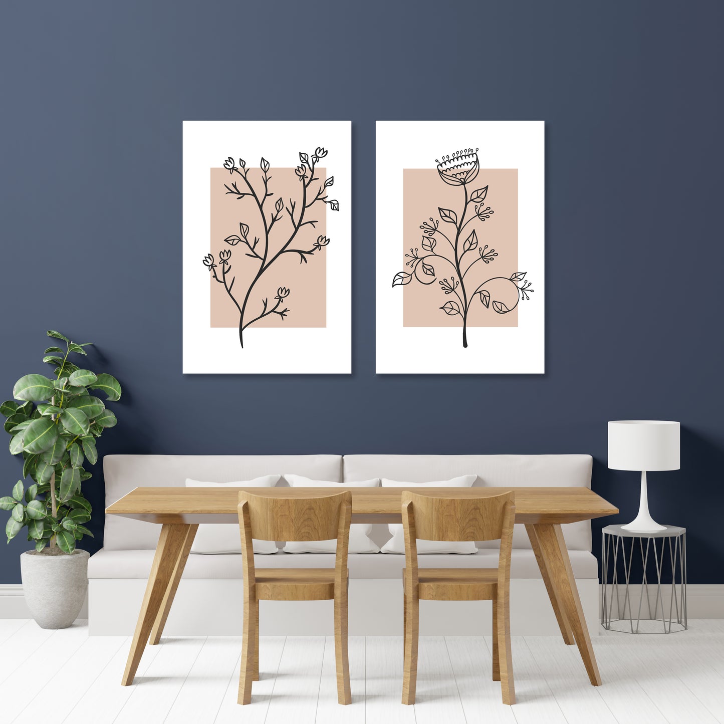 Abstract Floral Wall Art