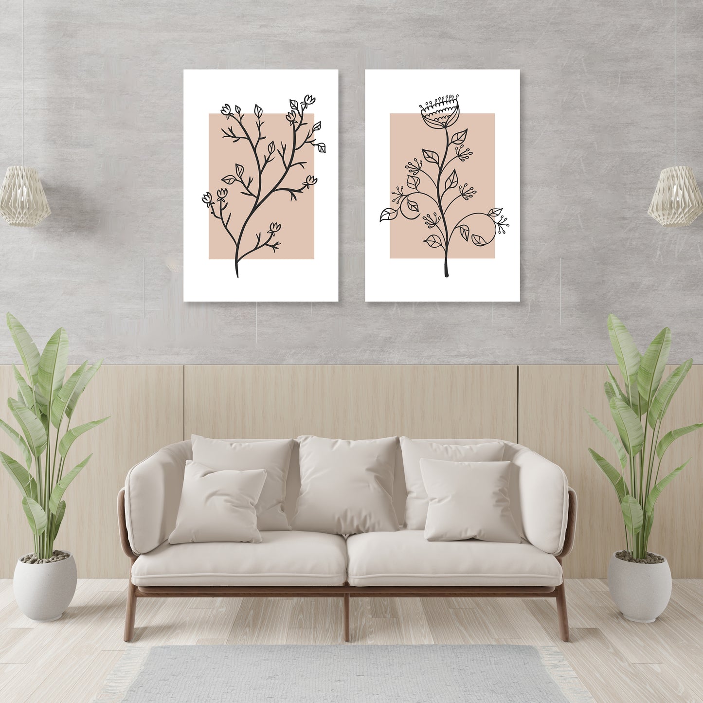 Abstract Floral Wall Art
