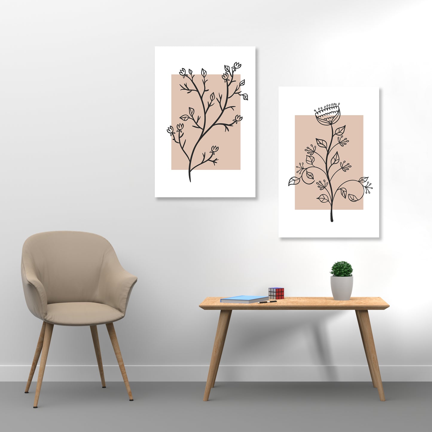 Abstract Floral Wall Art