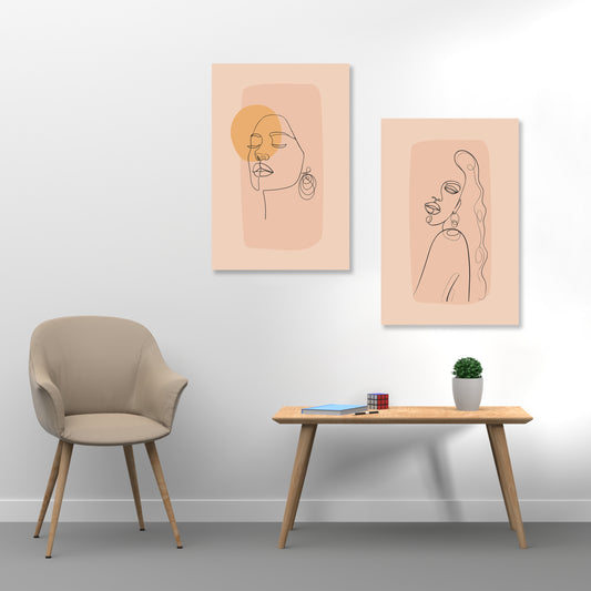 Abstract woman boho art