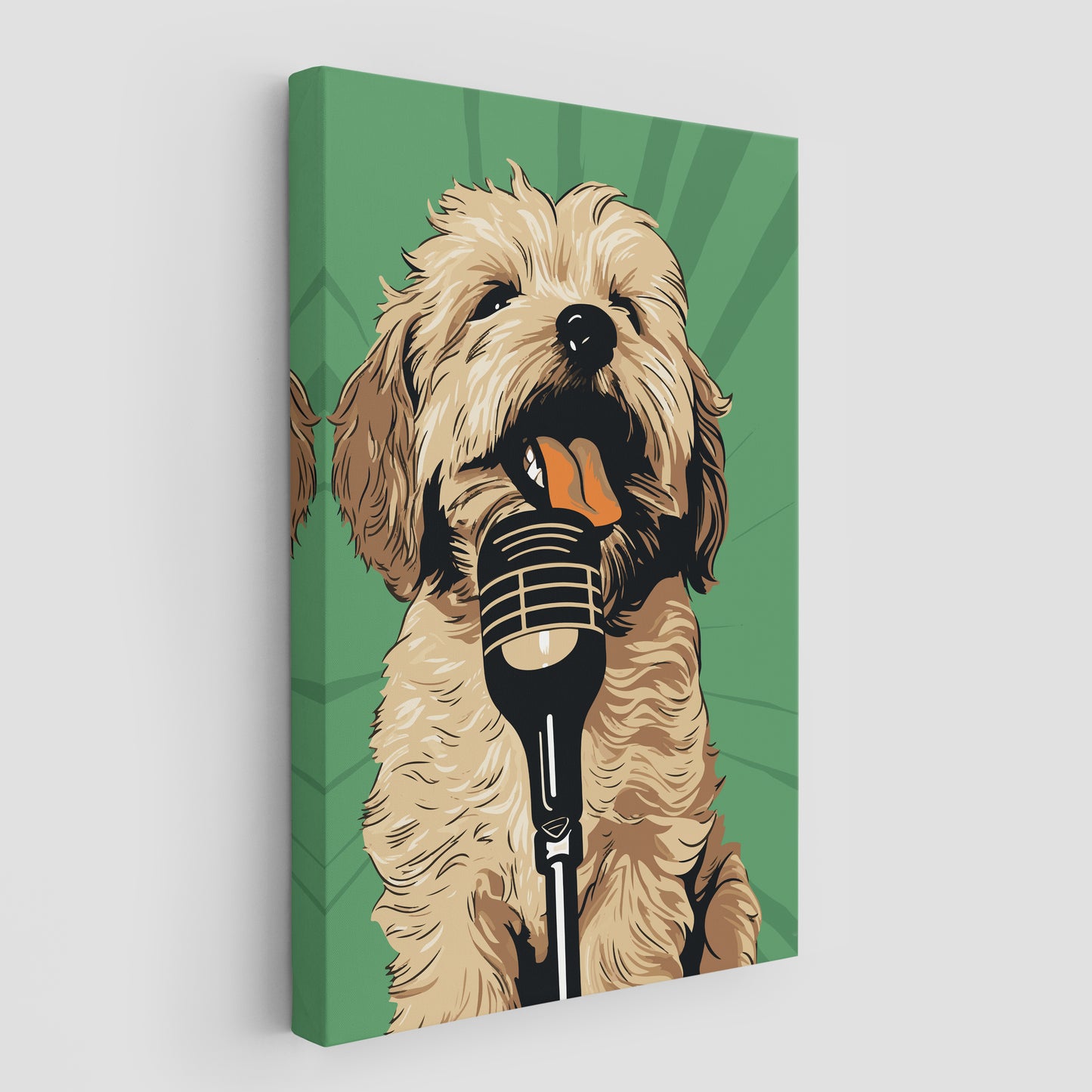 Adorable Puppy Singing Bliss Wall Art