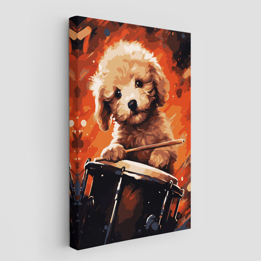 The Drumming Puppy Wall Art
