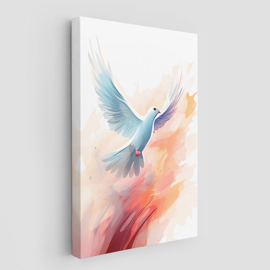 White Dove Flying Wall Art