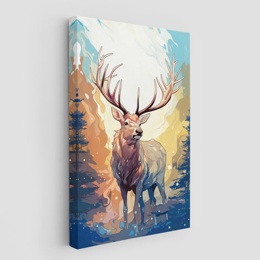 Elk in the Woods Wall Art