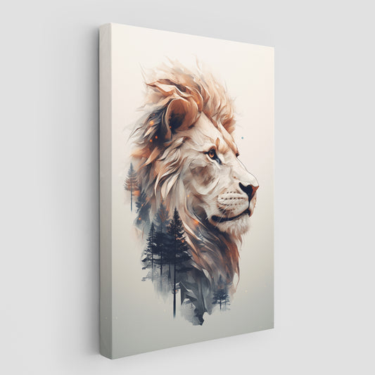 Lion and Forest Wall Art