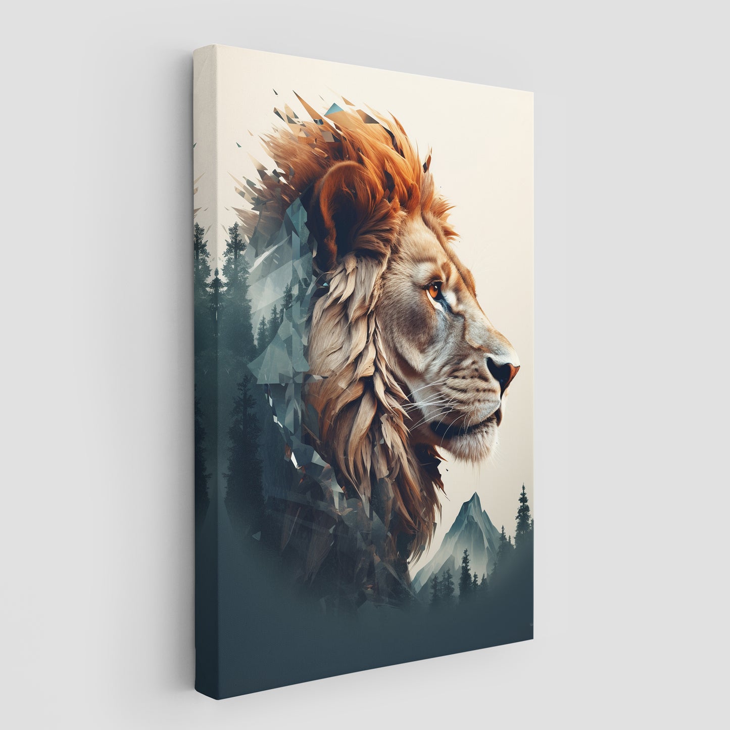 The Lion's Untamed Splendor Wall Art