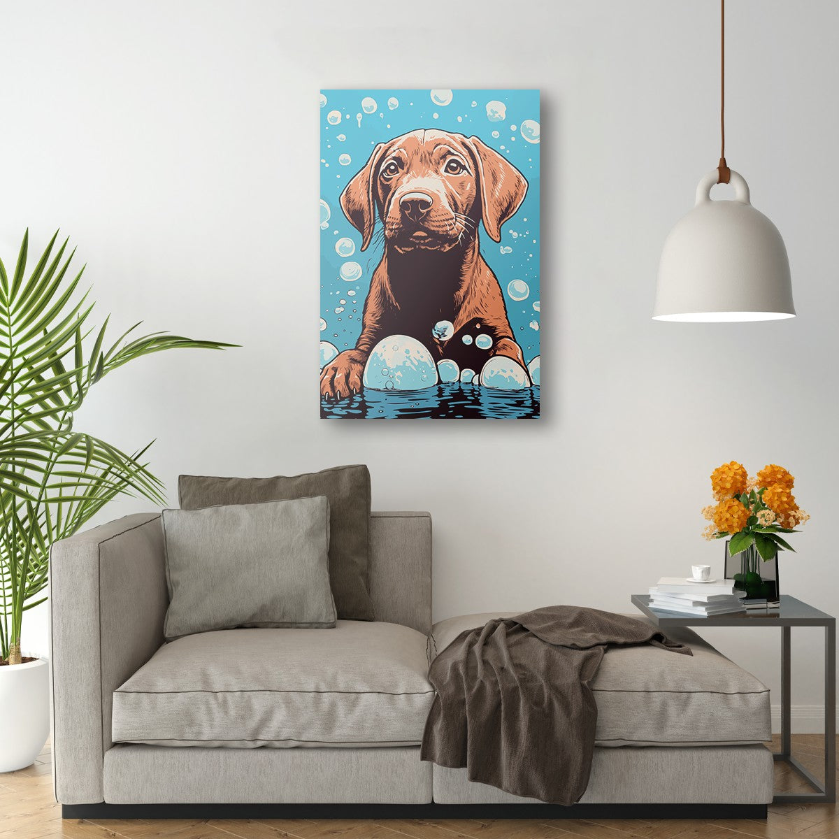Dog Bathing Wall Art