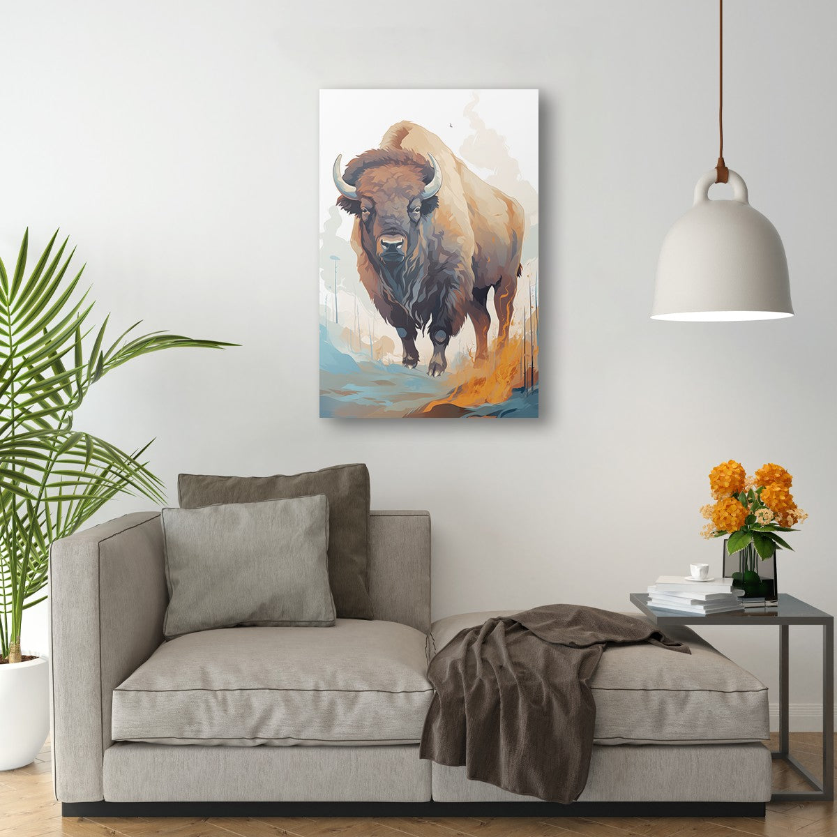 Bison in Colors Wall Art