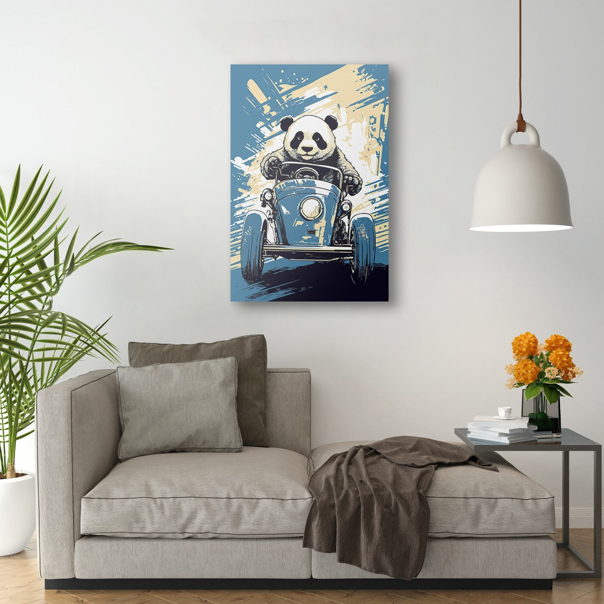 Panda's Adventures on Wheels Wall Art