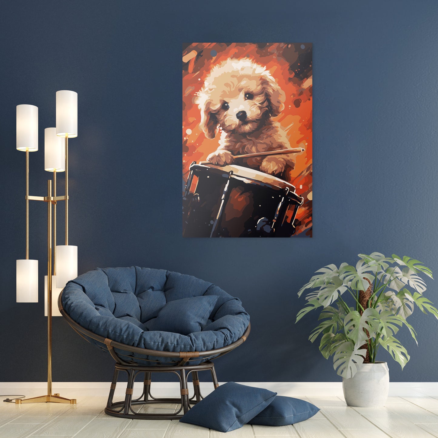 The Drumming Puppy Wall Art