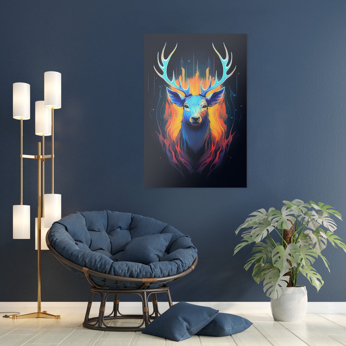The Noble Elk Abstract Wall Art