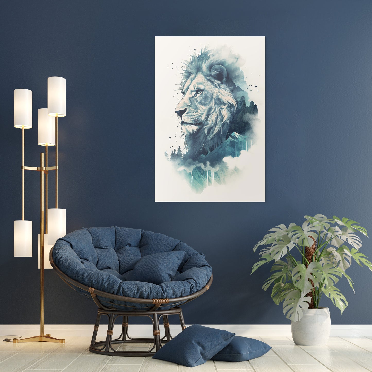 Lion The Ruler Of The Savanna Wall Art