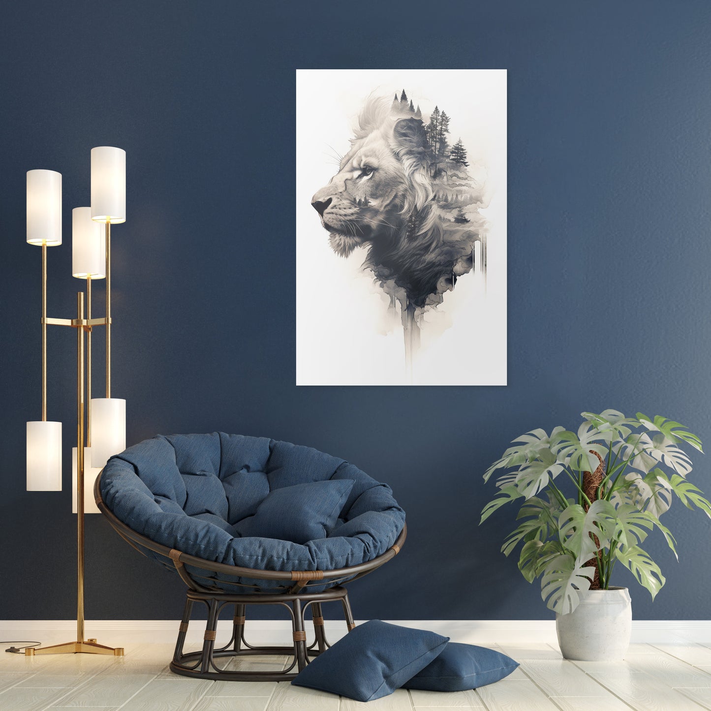 The Majestic of the Lion Wall Art