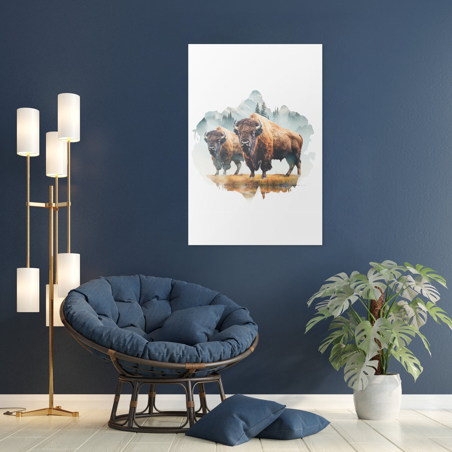 Bison In Wild Wall Art