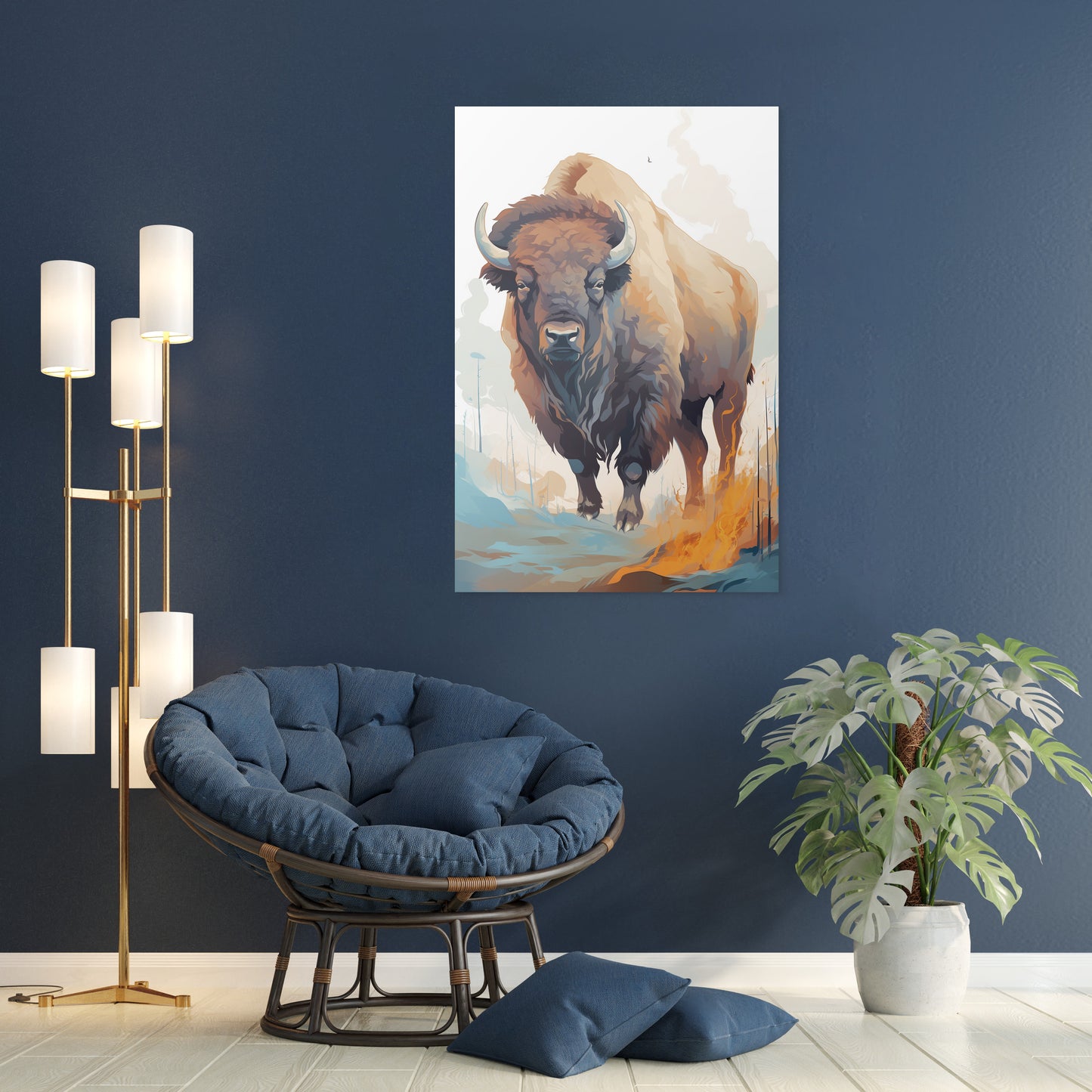 Bison in Colors Wall Art