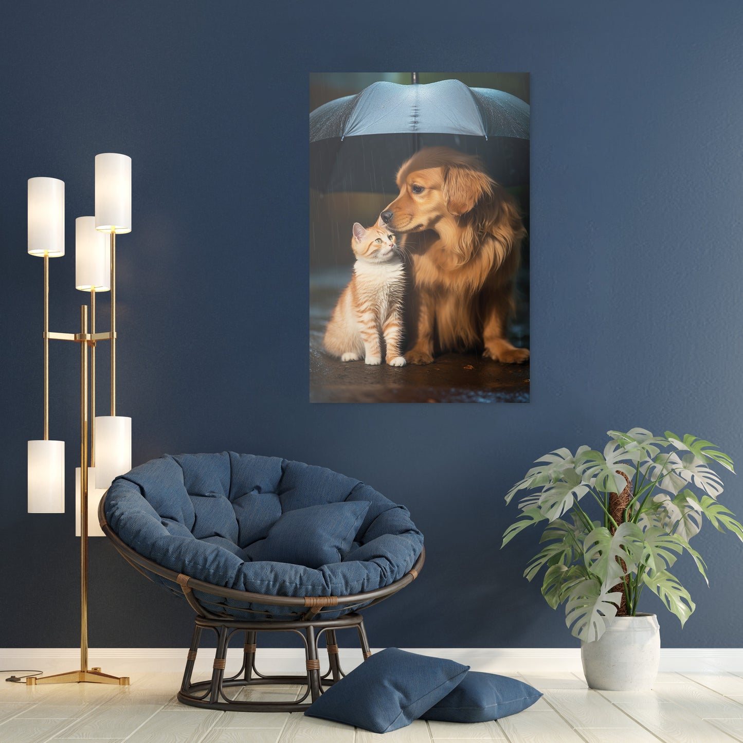 The Everlasting Friendship of Dog and Cat Wall Art