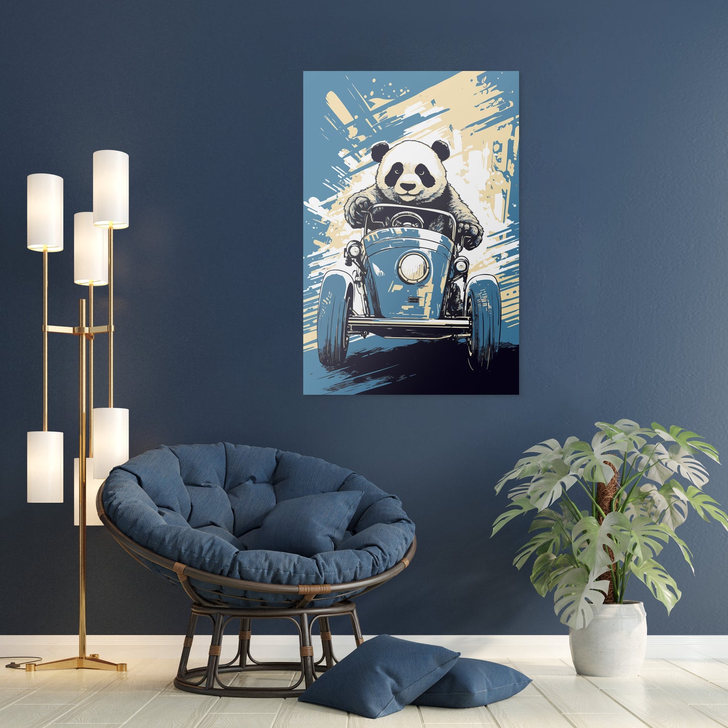 Panda's Adventures on Wheels Wall Art