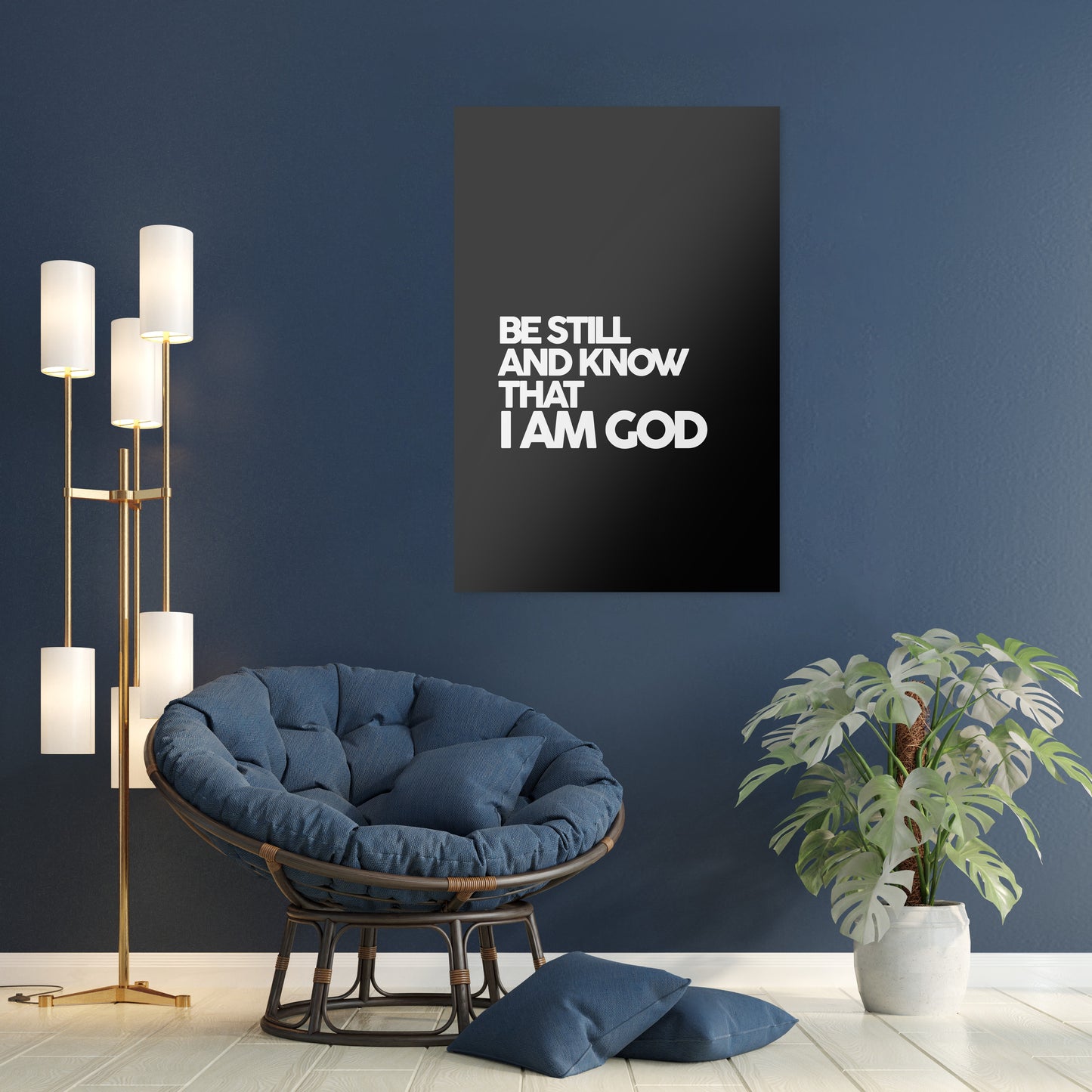 Psalm 46:10 - Be Still and know that I am God (Black)
