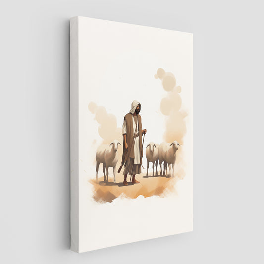 The Bond Between Shepherd and Sheep Wall Art