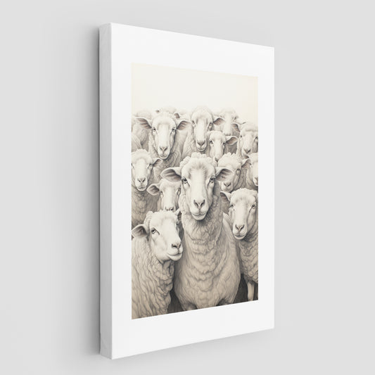 Harmony in the Herd of Sheep Wall Art