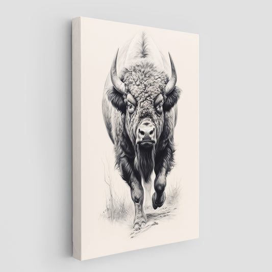 Furious Majesty Bison Wall Art