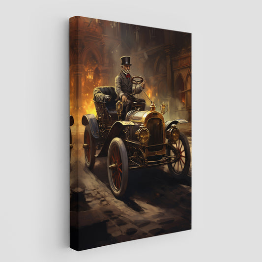 Blazing Nostalgia Vintage Car Vibes Wall Art
