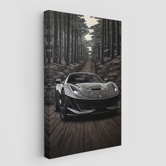 Car in Woods Wall Art