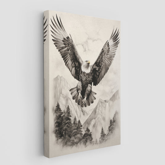 Eagle and Mountains Wall Art