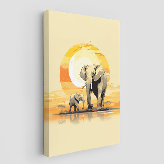 Elephant in Forest Wall Art