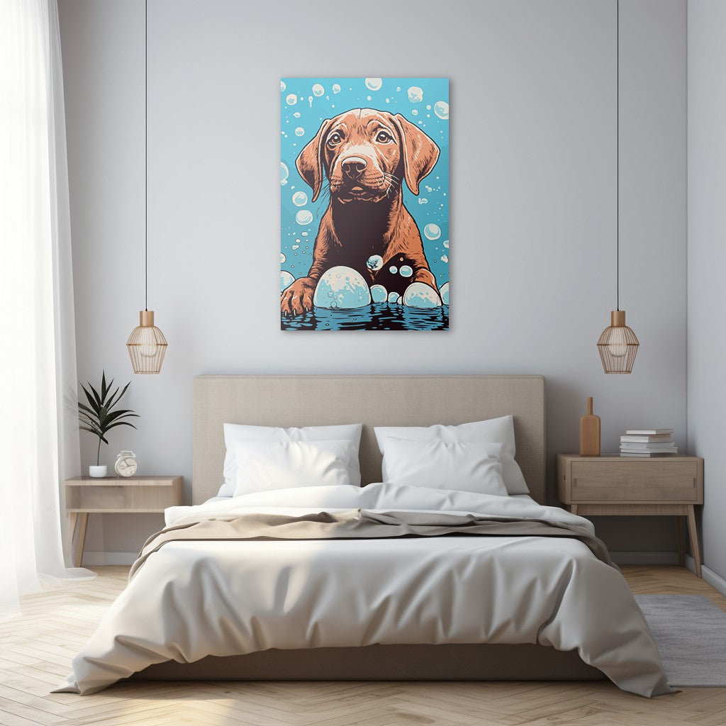 Dog Bathing Wall Art
