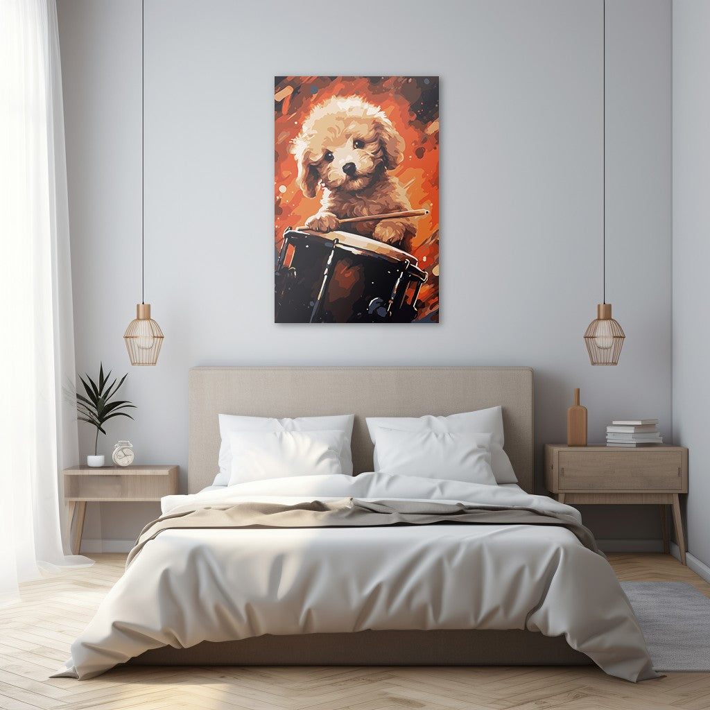 The Drumming Puppy Wall Art
