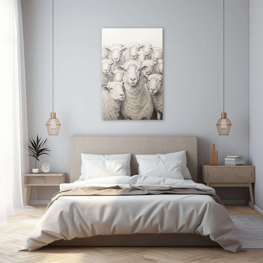 Flock Of Sheep Wall Art