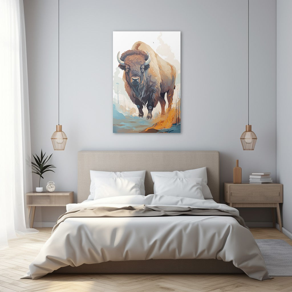 Bison in Colors Wall Art
