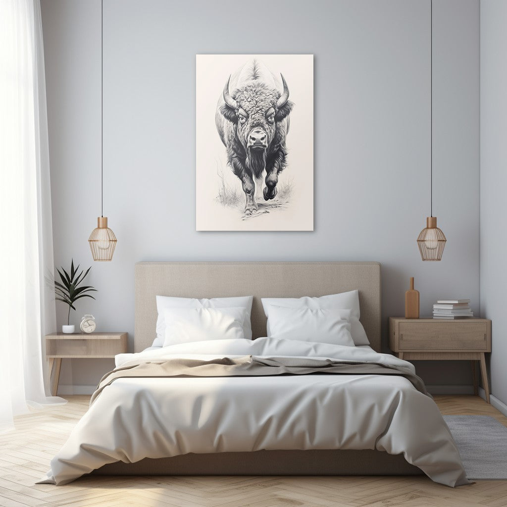 Furious Majesty Bison Wall Art