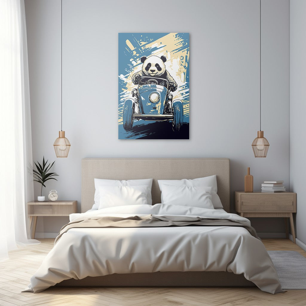 Panda's Adventures on Wheels Wall Art