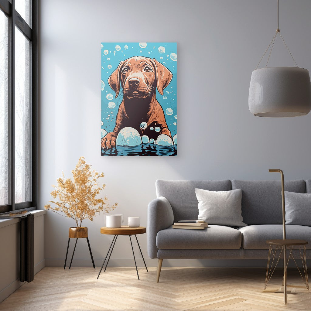 Dog Bathing Wall Art