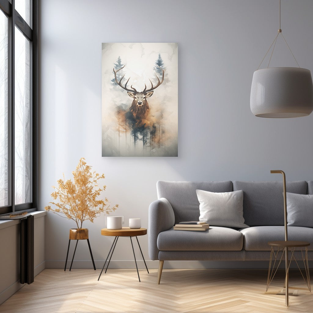 Elk and Forest Wall Art