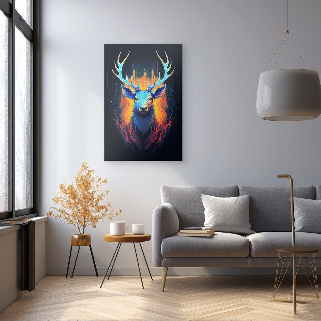 The Noble Elk Abstract Wall Art